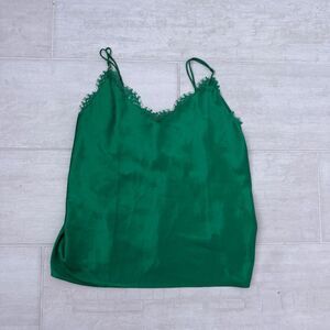 Victoria’s Secret Lace Cami Top Open Back Adjustable Straps Vintage Medium Green
